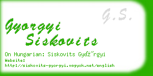 gyorgyi siskovits business card